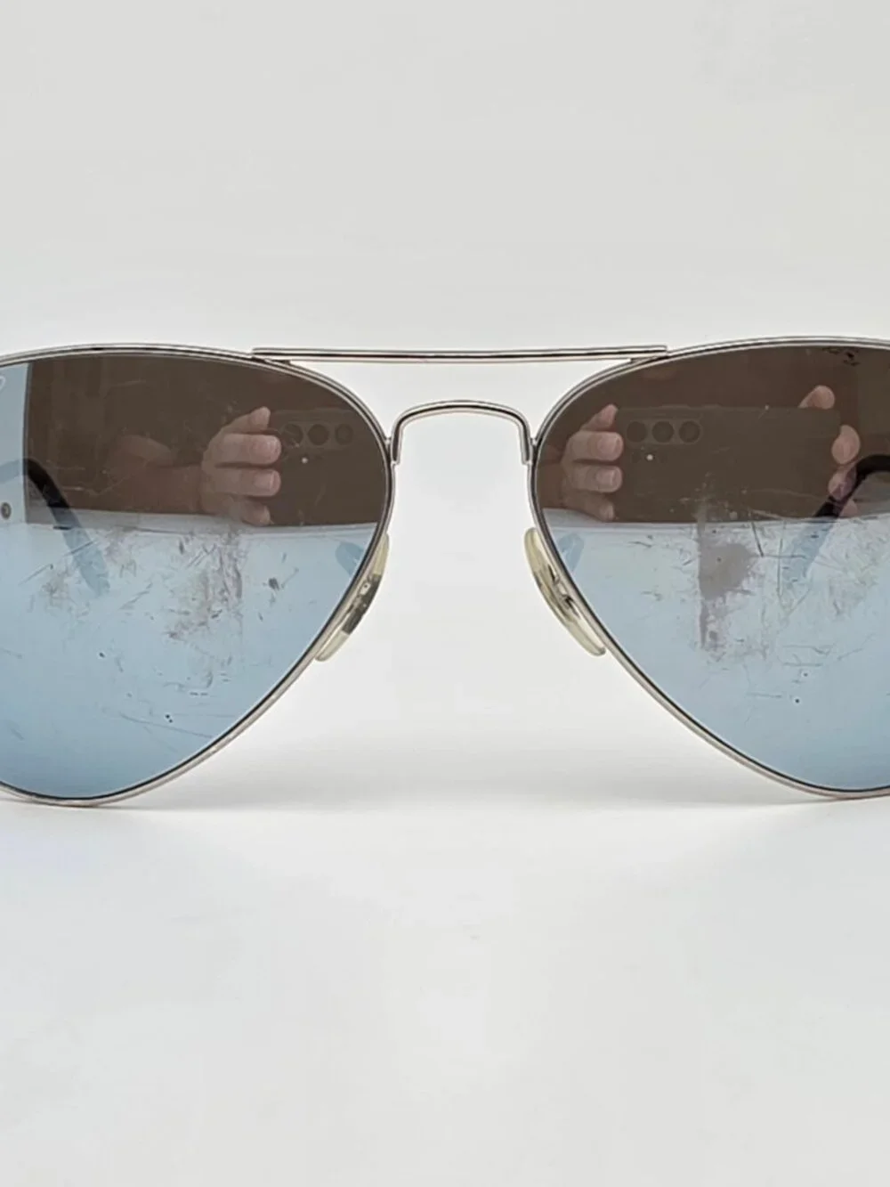 Ray-Ban RB3025 019/W3 Matte Silver Polarized Silver Mirror Aviator Sunglasses